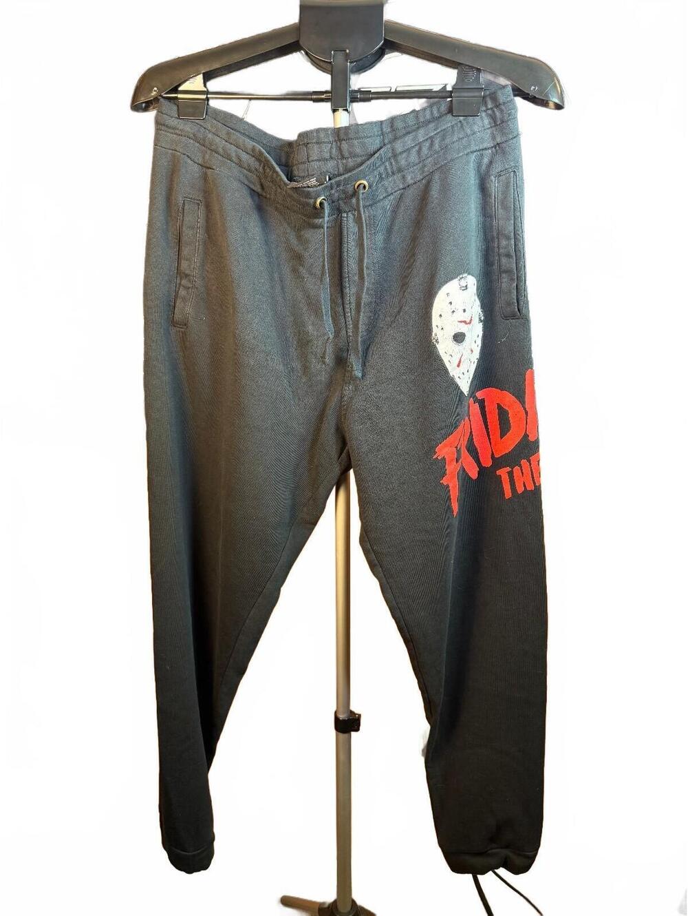 Vintage Friday the 13th Jogger Sweatpants sz M jason vorhees horror baggy